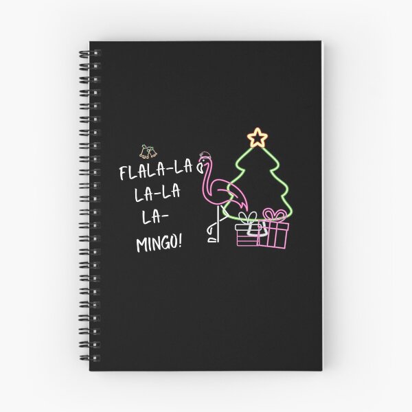Item preview, fla (fa) lala-la la- lala la MINGO! / flamingo christmas, neon style designed and sold by SpicyCherrys.