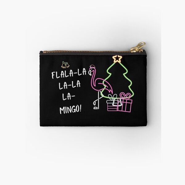 Item preview, fla (fa) lala-la la- lala la MINGO! / flamingo christmas, neon style designed and sold by SpicyCherrys.
