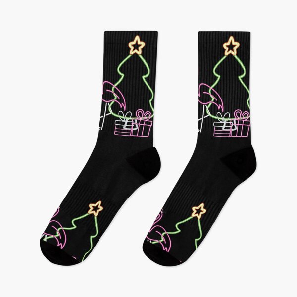 Item preview, fla (fa) lala-la la- lala la MINGO! / flamingo christmas, neon style designed and sold by SpicyCherrys.