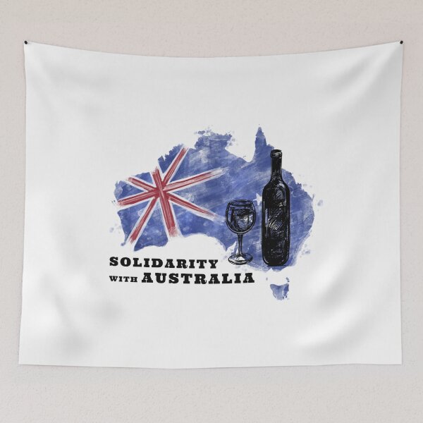Item preview, SOLIDARITY WITH AUSTRALIA WINE AND SUPPORT OF FREEDOM AND HUMAN RIGHTS designed and sold by thebaronart.
