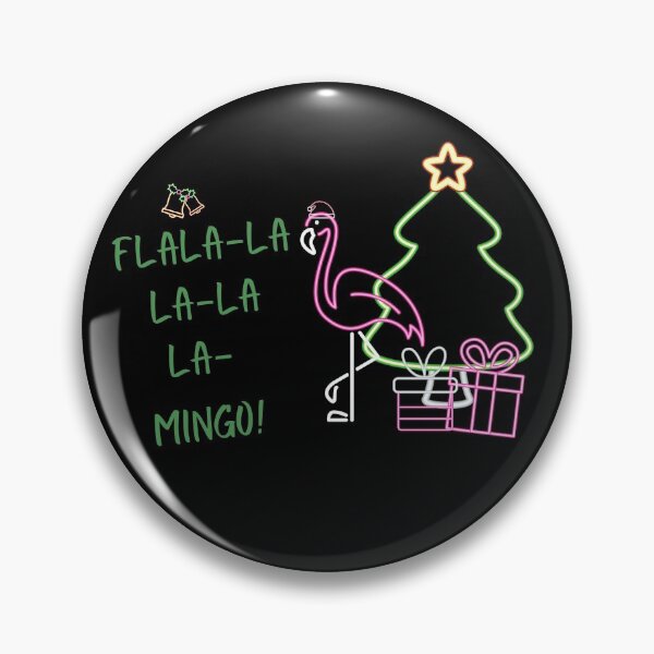 Item preview,  fla (fa) lala-la la- lala la MINGO! / flamingo christmas, neon style designed and sold by SpicyCherrys.