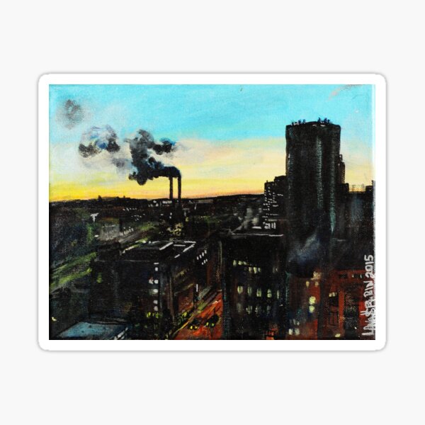 Downtown Milwaukee Skyline from the top of the US Bank Building, Lana Holman Sticker