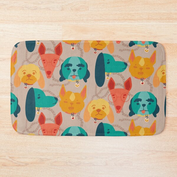 Item preview, Dogs - Cute Retro Colors Slightly Wrong Cartoon Animal Pattern designed and sold by TheRainbowRoom.