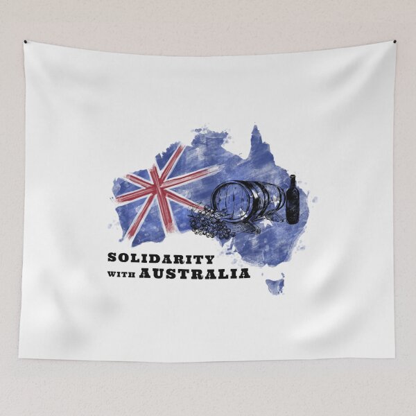 Item preview, SOLIDARITY WITH AUSTRALIA WINE AND SUPPORT OF FREEDOM AND HUMAN RIGHTS designed and sold by thebaronart.