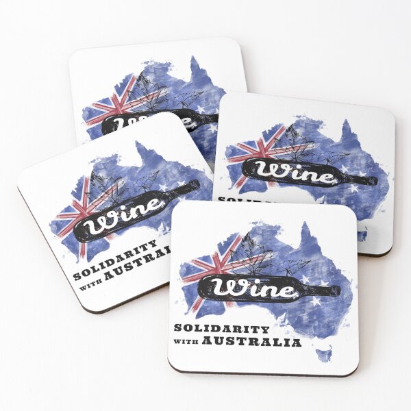 Item preview, SOLIDARITY WITH AUSTRALIA WINE AND SUPPORT OF FREEDOM AND HUMAN RIGHTS designed and sold by thebaronart.