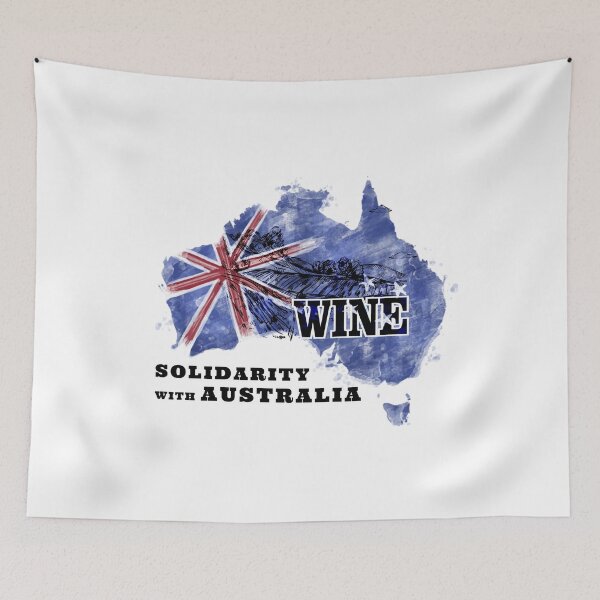 Item preview, SOLIDARITY WITH AUSTRALIA WINE AND SUPPORT OF FREEDOM AND HUMAN RIGHTS designed and sold by thebaronart.