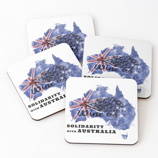 Item preview, SOLIDARITY WITH AUSTRALIA WINE AND SUPPORT OF FREEDOM AND HUMAN RIGHTS designed and sold by thebaronart.