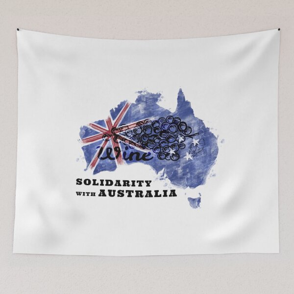 Item preview, SOLIDARITY WITH AUSTRALIA WINE AND SUPPORT OF FREEDOM AND HUMAN RIGHTS designed and sold by thebaronart.