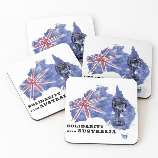 Item preview, SOLIDARITY WITH AUSTRALIA WINE AND SUPPORT OF FREEDOM AND HUMAN RIGHTS designed and sold by thebaronart.