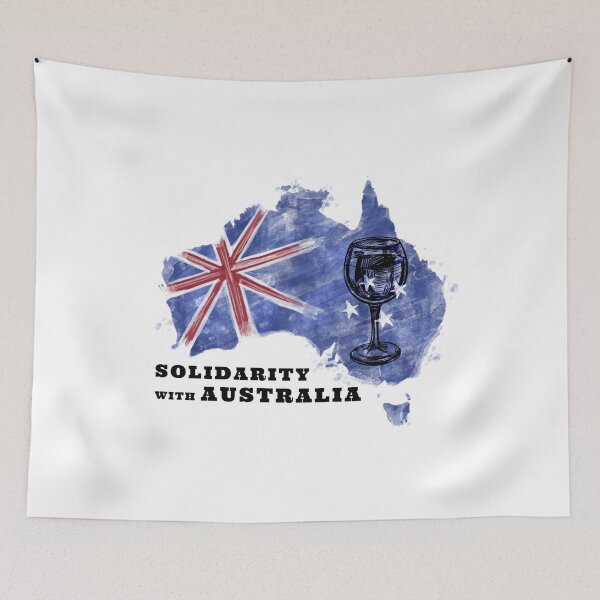 Item preview, SOLIDARITY WITH AUSTRALIA WINE AND SUPPORT OF FREEDOM AND HUMAN RIGHTS designed and sold by thebaronart.