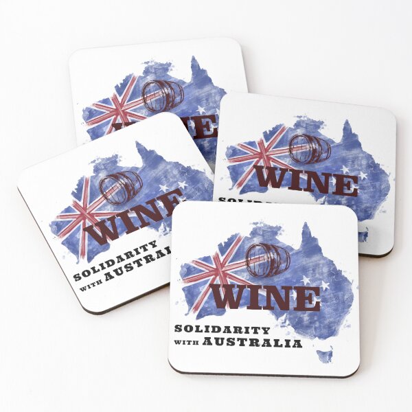 Item preview, SOLIDARITY WITH AUSTRALIA WINE AND SUPPORT OF FREEDOM AND HUMAN RIGHTS designed and sold by thebaronart.