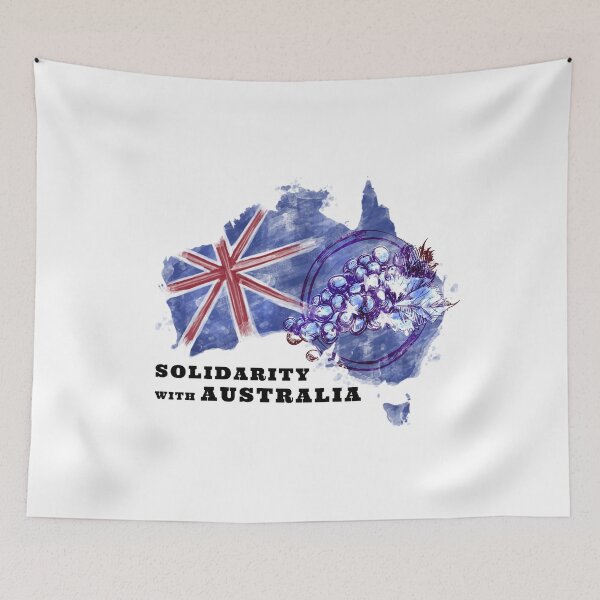 Item preview, SOLIDARITY WITH AUSTRALIA WINE AND SUPPORT OF FREEDOM AND HUMAN RIGHTS designed and sold by thebaronart.