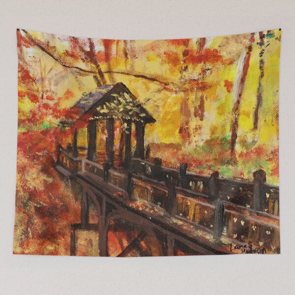Item preview, Fall Leaves at Seven Bridges, Grant Park in South Milwaukee by Lana Holman designed and sold by LanaHolman.