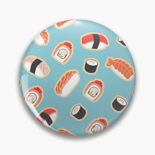 Item preview, Sushi Blue Background Pattern designed and sold by vpessagno.