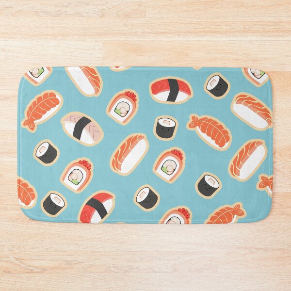 Item preview, Sushi Blue Background Pattern designed and sold by vpessagno.