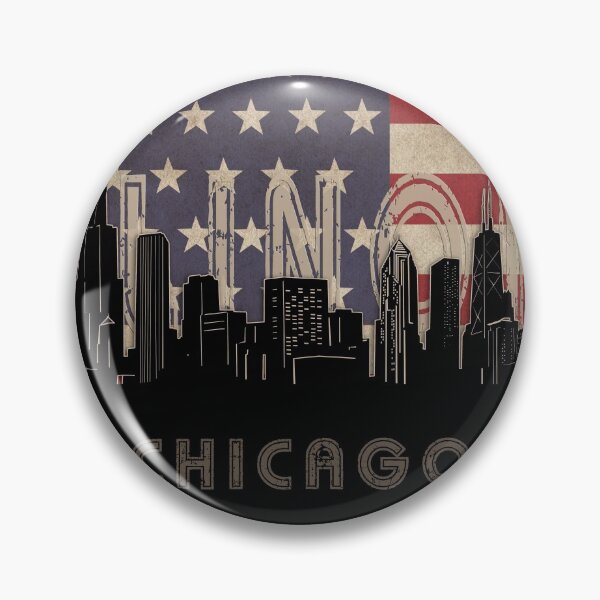 Item preview, chicago skyline flag designed and sold by BekimART2.