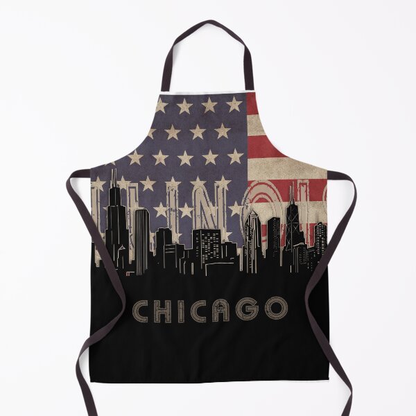 Item preview, chicago skyline flag designed and sold by BekimART2.