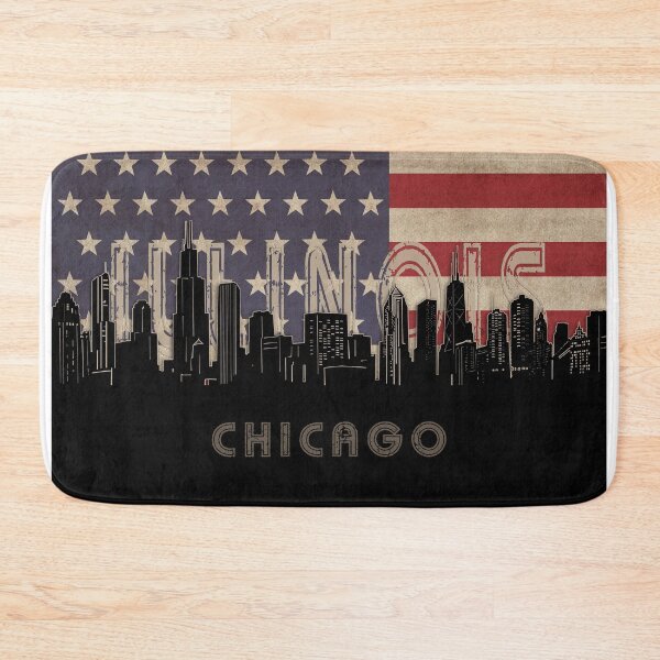 Item preview, chicago skyline flag designed and sold by BekimART2.