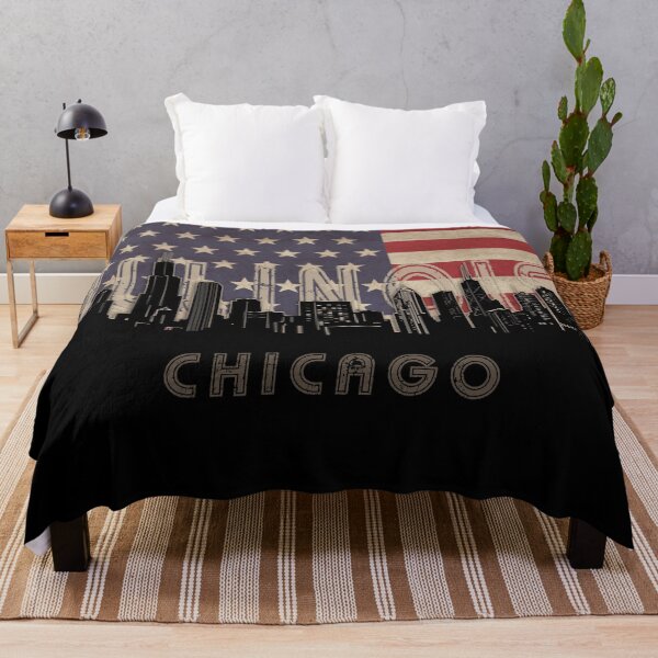 Item preview, chicago skyline flag designed and sold by BekimART2.