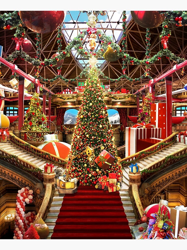 Santas Workshop - Christmas Holiday Art by EPMattson