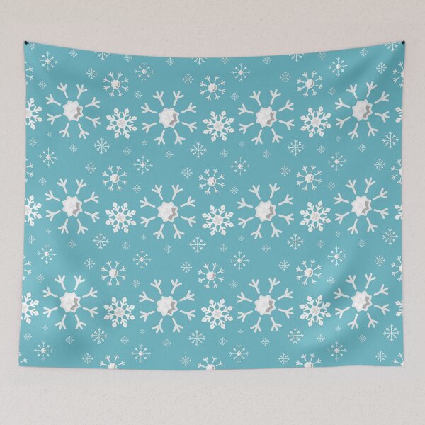 Item preview, Teal Blue Snowflake Pattern  designed and sold by Zurickdesigns.