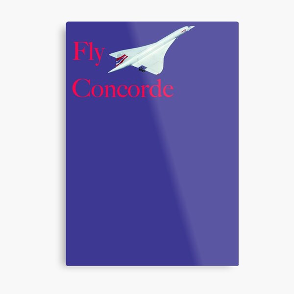 Fly Concorde Metal Print