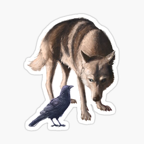 Wolf & Crow Sticker