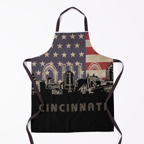 Item preview, cincinnati skyline flag designed and sold by BekimART2.