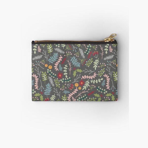 Item preview, Grey Christmas Flowers Pattern designed and sold by Claire Wall Designs.