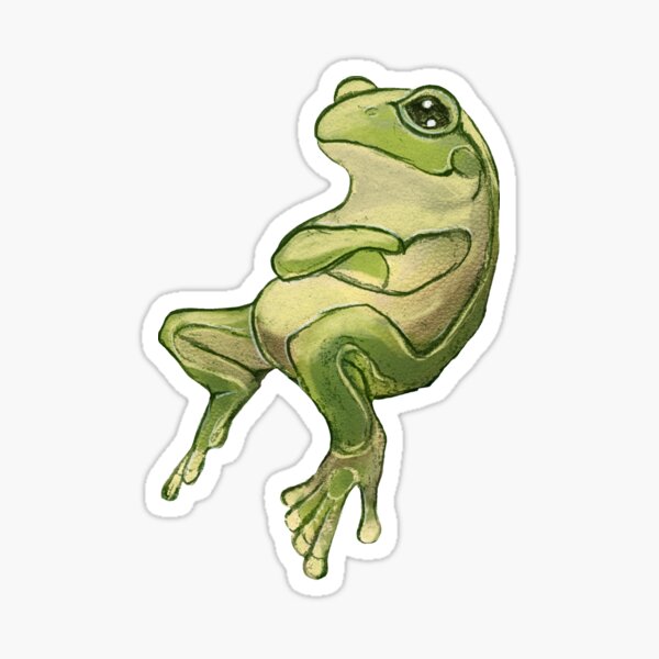 Content Frog Sticker