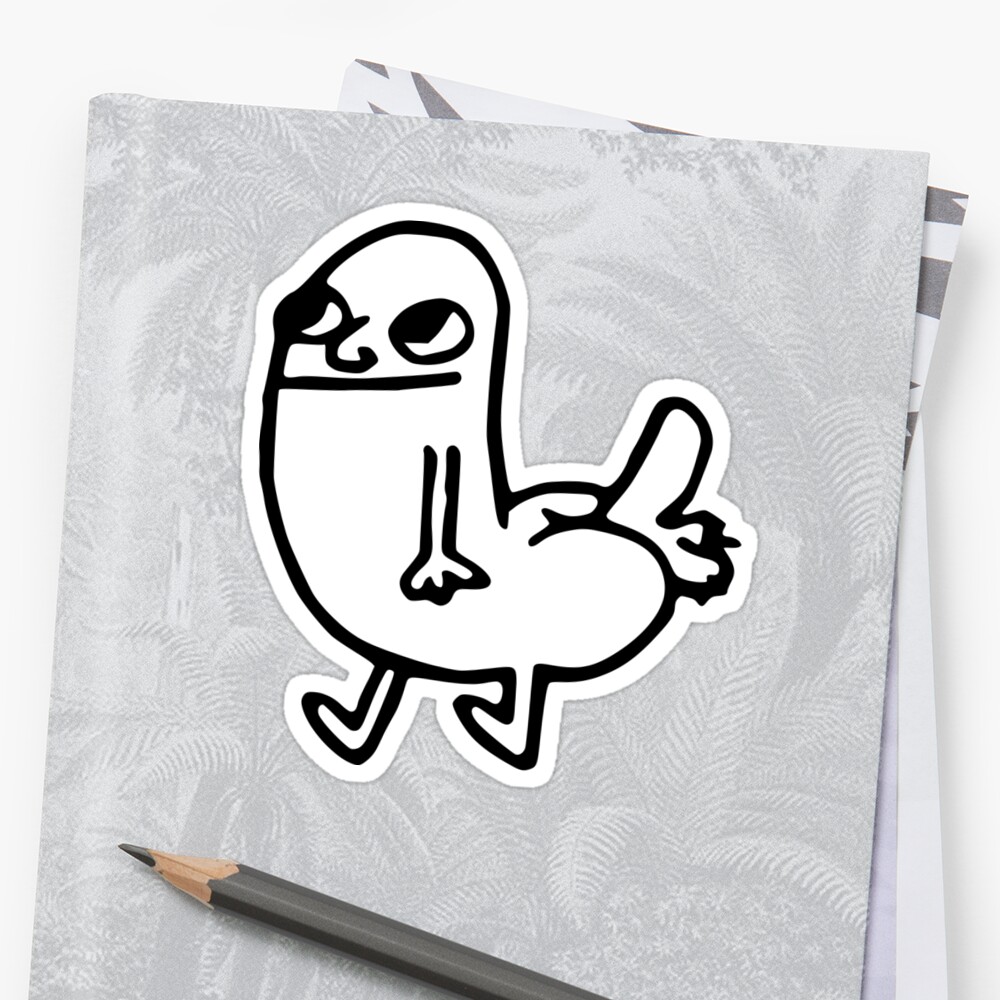 "Dickbutt" Sticker By GanjaStickas | Redbubble