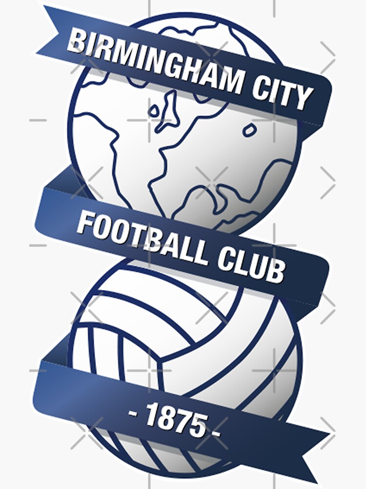 "Birmingham City FC logo" Sticker by Etchedclothing  Redbubble