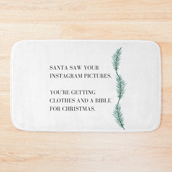 Item preview, Santa Saw Your Insta ... You Will Get Clothes And A Bible designed and sold by GionaSophia.