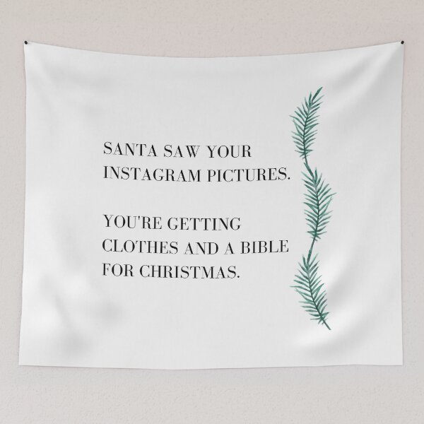 Item preview, Santa Saw Your Insta ... You Will Get Clothes And A Bible designed and sold by GionaSophia.