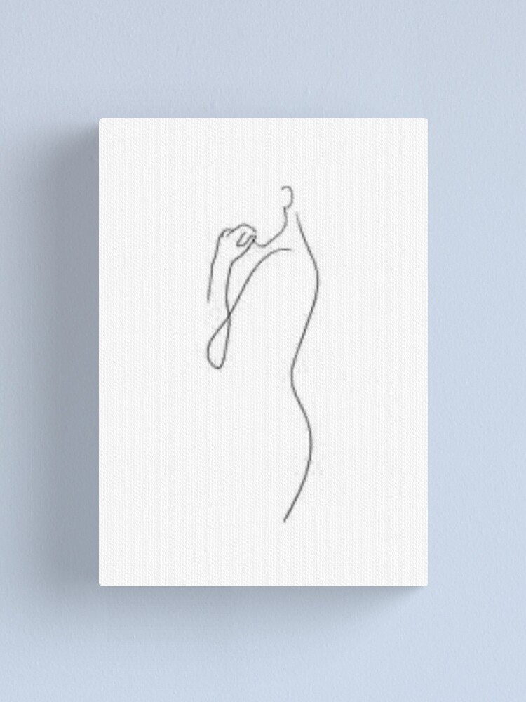 "LINE DRAWING" Canvas Print for Sale by DjamilaSalome Redbubble