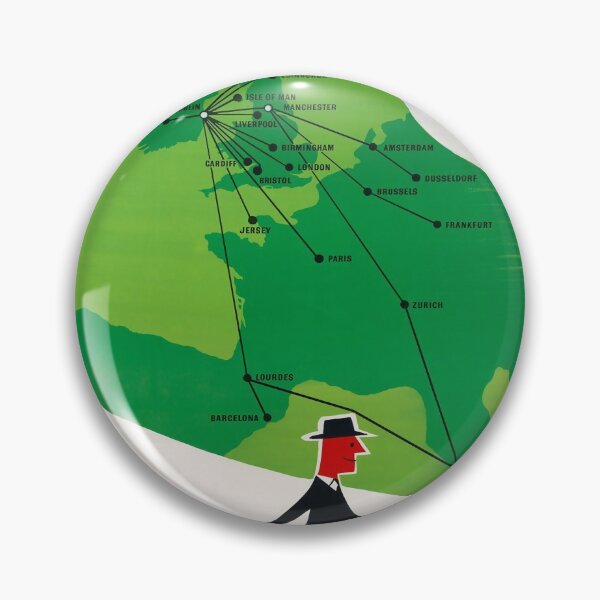 Item preview, retro FLY IRISH AIR LINES   SHAMROCK SERVICE TO EUROPE FROM BOSTON designed and sold by plakati.
