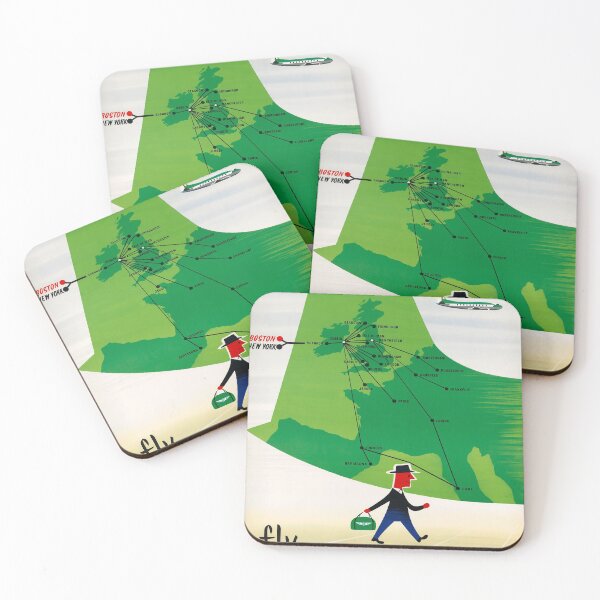 Item preview, retro FLY IRISH AIR LINES   SHAMROCK SERVICE TO EUROPE FROM BOSTON designed and sold by plakati.