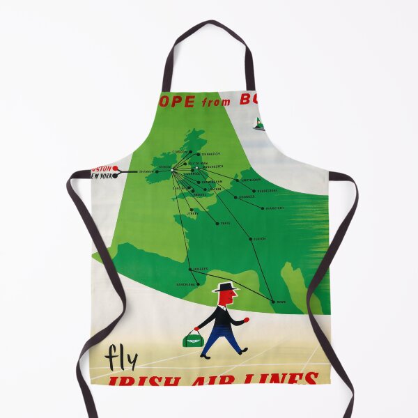 Item preview, retro FLY IRISH AIR LINES   SHAMROCK SERVICE TO EUROPE FROM BOSTON designed and sold by plakati.