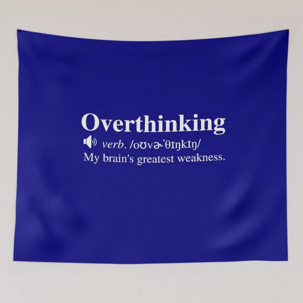 Item preview, Overthinking Definition (Navy/Blue Background) designed and sold by mind-illusions.
