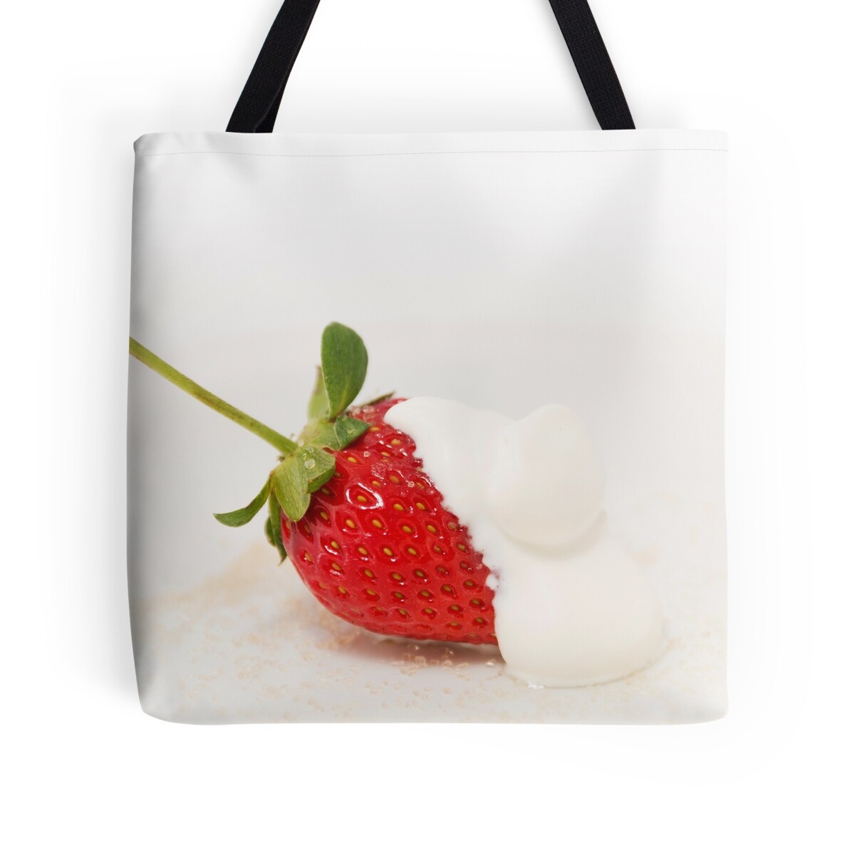 Strawberries And Cream Ii Tote Bags By Seeonesoul Redbubble