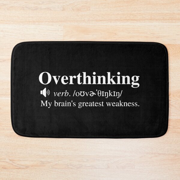 Item preview, Overthinking Definition (Black Background) designed and sold by mind-illusions.