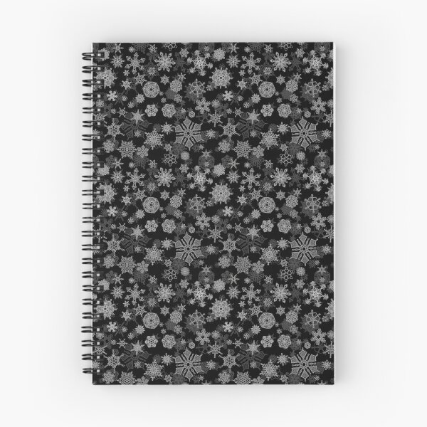 Item preview, Mini Snowflakes White on Black Repeating Pattern designed and sold by FickleMuse.