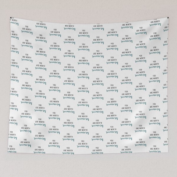 Item preview, You Are Worth Recovery - BlueGrey designed and sold by jshujules.