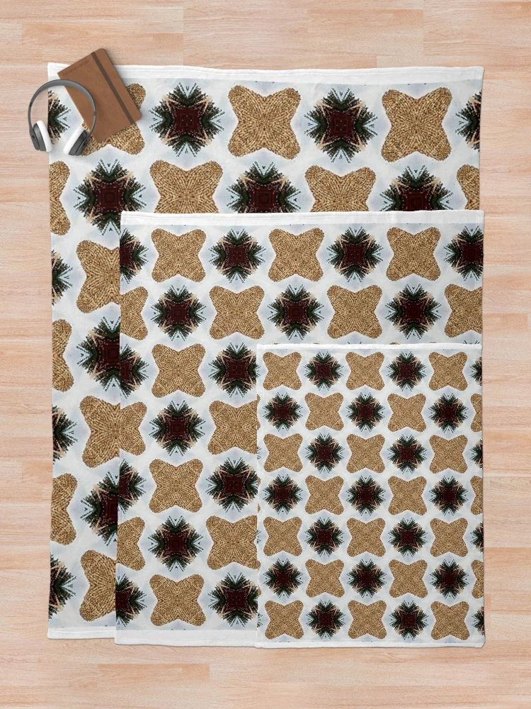 Thumbnail 5 of 6, Throw Blanket, Brown Stars Pattern designed and sold by PrimeScripts.