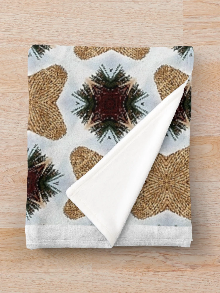 Thumbnail 3 of 6, Throw Blanket, Brown Stars Pattern designed and sold by PrimeScripts.