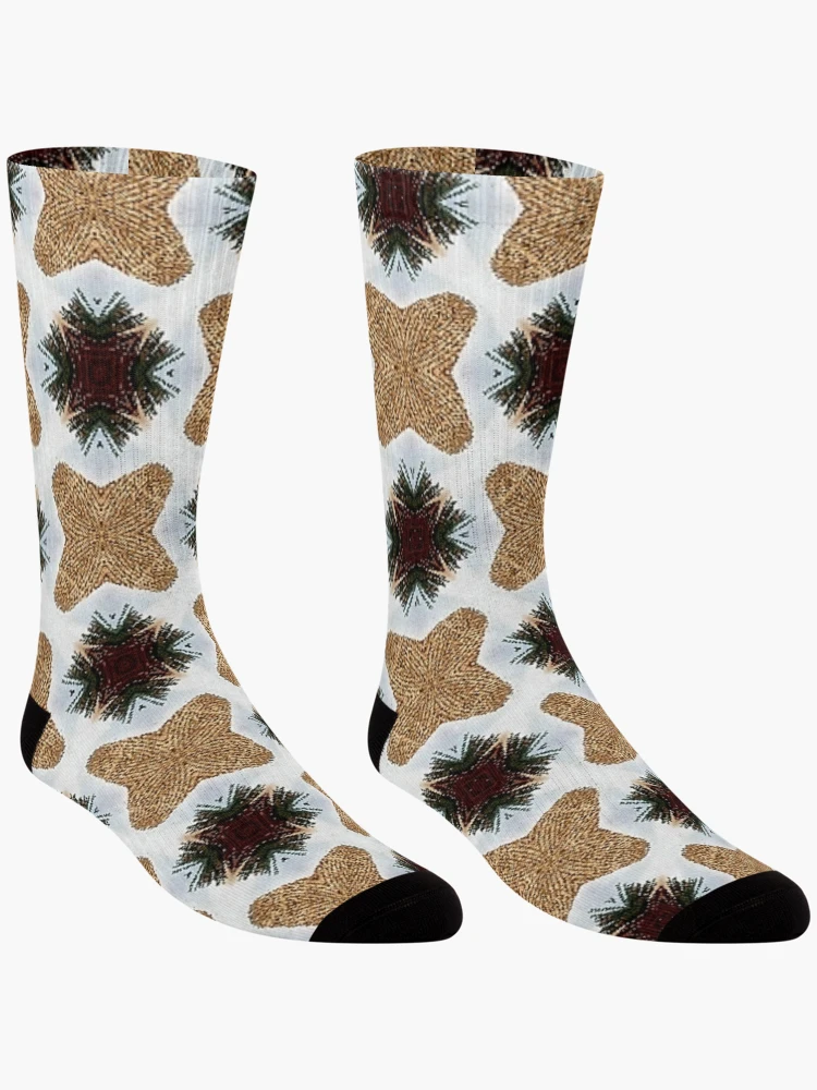 Thumbnail 3 of 5, Socks, Brown Stars Pattern designed and sold by PrimeScripts.