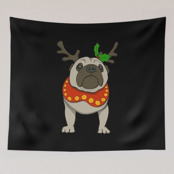Item preview, Christmas  Reindeer Pug designed and sold by Zurickdesigns.