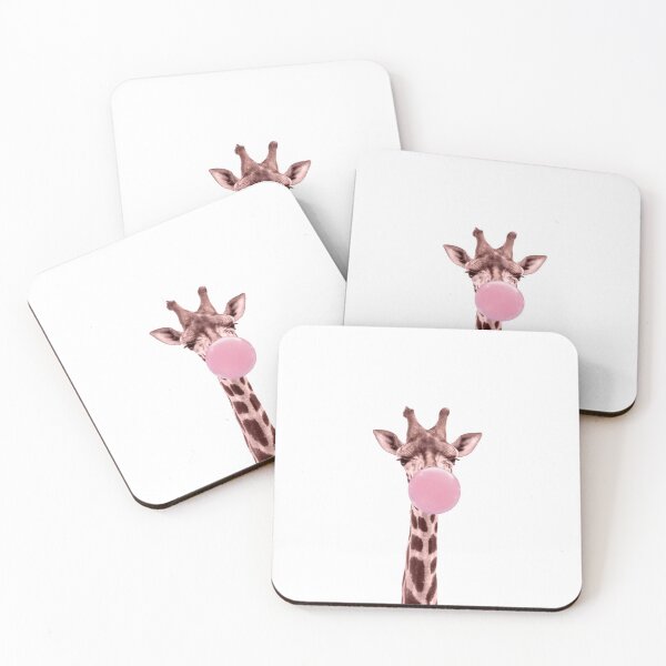 Item preview, Giraffe Blowing Pink Bubblegum designed and sold by ardasen.