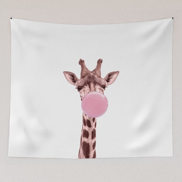 Item preview, Giraffe Blowing Pink Bubblegum designed and sold by ardasen.