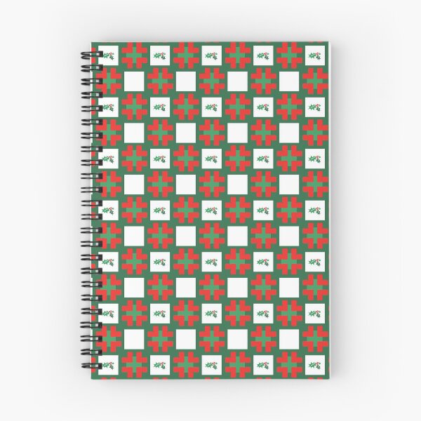 Item preview, Nostalgic Vintage Crochet Inspired Christmas Xmas Geometric / Geomatric Pattern w/ Mistletoe designed and sold by charqui.